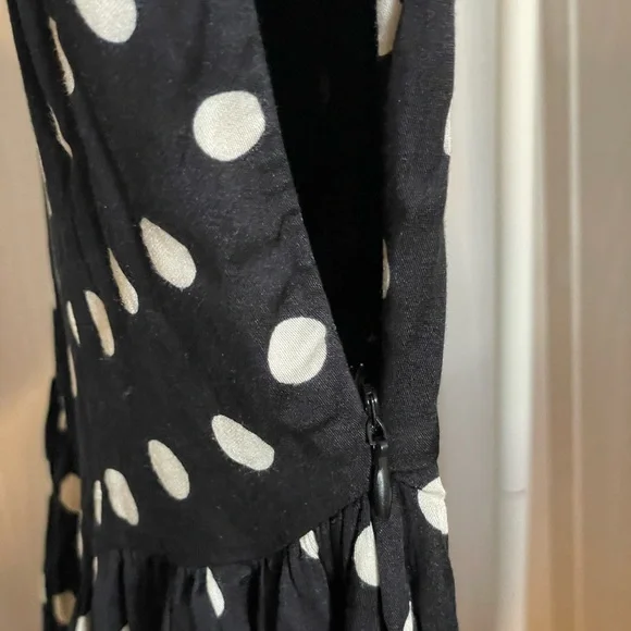 Urban Outfitters Black and White Polka Dot Midi Dress - Picture 5 of 7